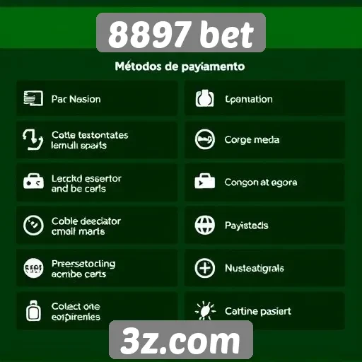 Métodos de pagamento disponíveis no 8897 bet