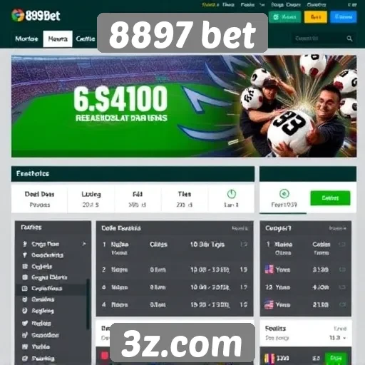 Interface do usuário no site 8897 bet